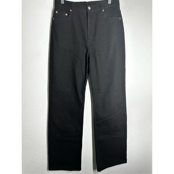 NWOT Dr. Denim Echo High Waist Straight Leg Women’s Jeans Size 32/34L Black - Picture 1 of 14